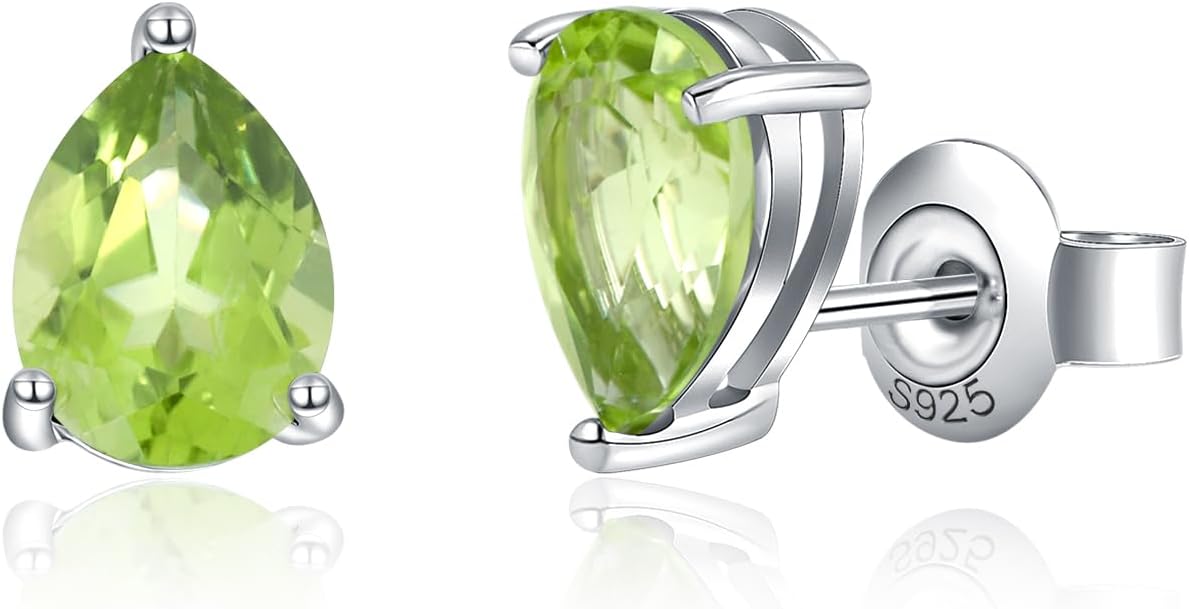 Gem's Beauty Earrings For Women Earrings Studs 925 Silver Inlays 5 * 7mm Gem Hypoallergenic Earrings For Girls Trendy Gift