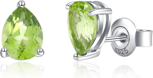 Gem's Beauty Earrings For Women Earrings Studs 925 Silver Inlays 5 * 7mm Gem Hypoallergenic Earrings For Girls Trendy Gift