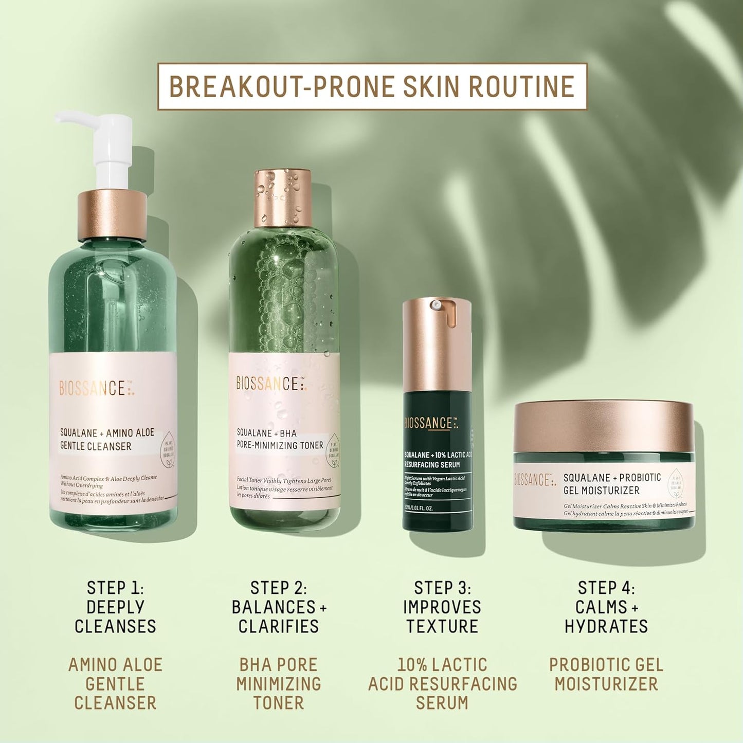 Biossance Squalane + Probiotic Balancing Face Gel Moisturizer - Advanced Formula for Oily & Acne-Prone Skin, Encapsulated Probiotics, Reduces Redness & Excess Oil, Soothes Sensitive Skin - 1.69 oz