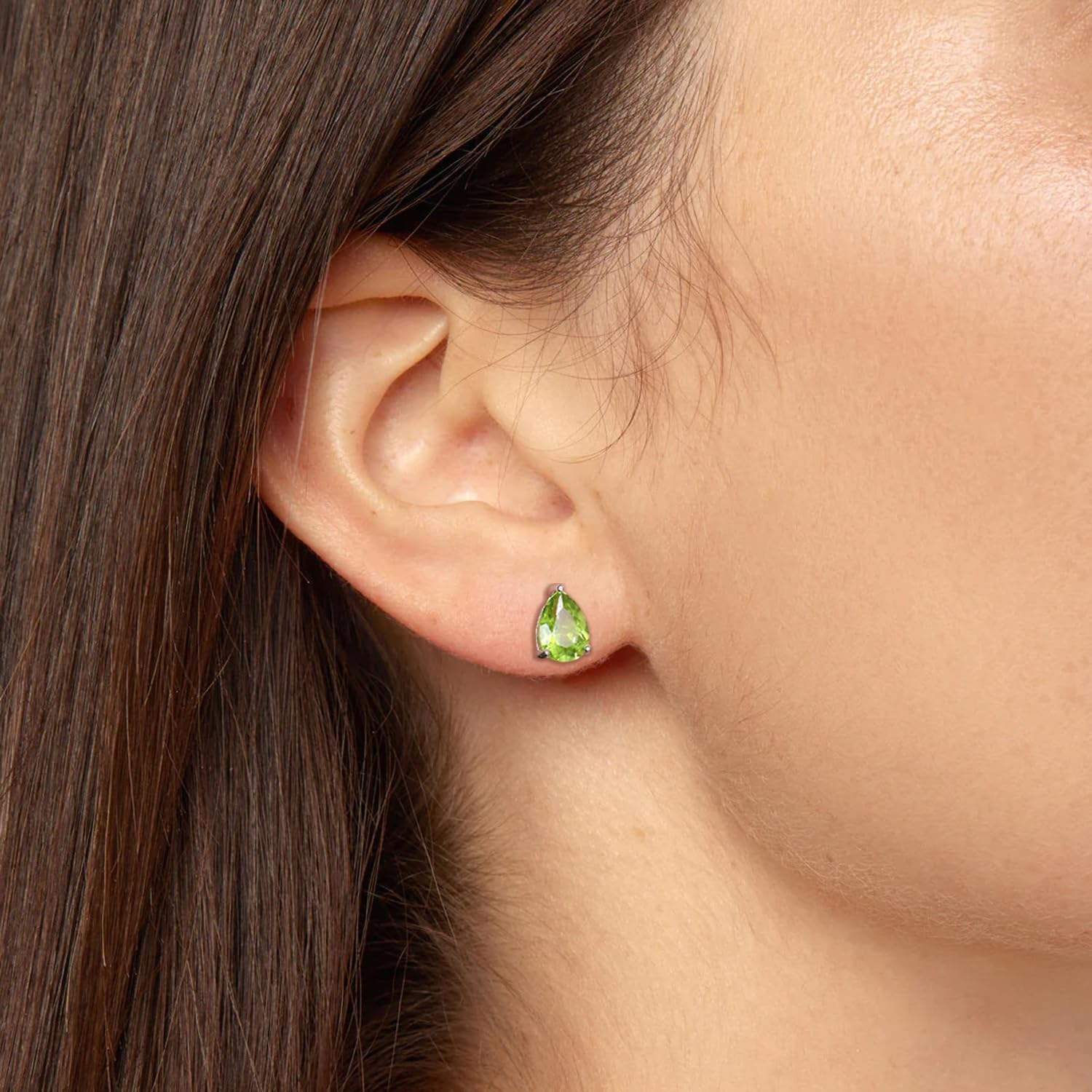 Gem's Beauty Earrings For Women Earrings Studs 925 Silver Inlays 5 * 7mm Gem Hypoallergenic Earrings For Girls Trendy Gift