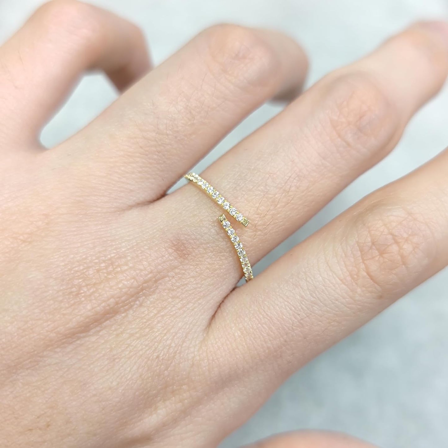 Gem's Beauty Anniversary Rings for Women -Moissanite Rings in 925 Silver with 14k Gold Plating